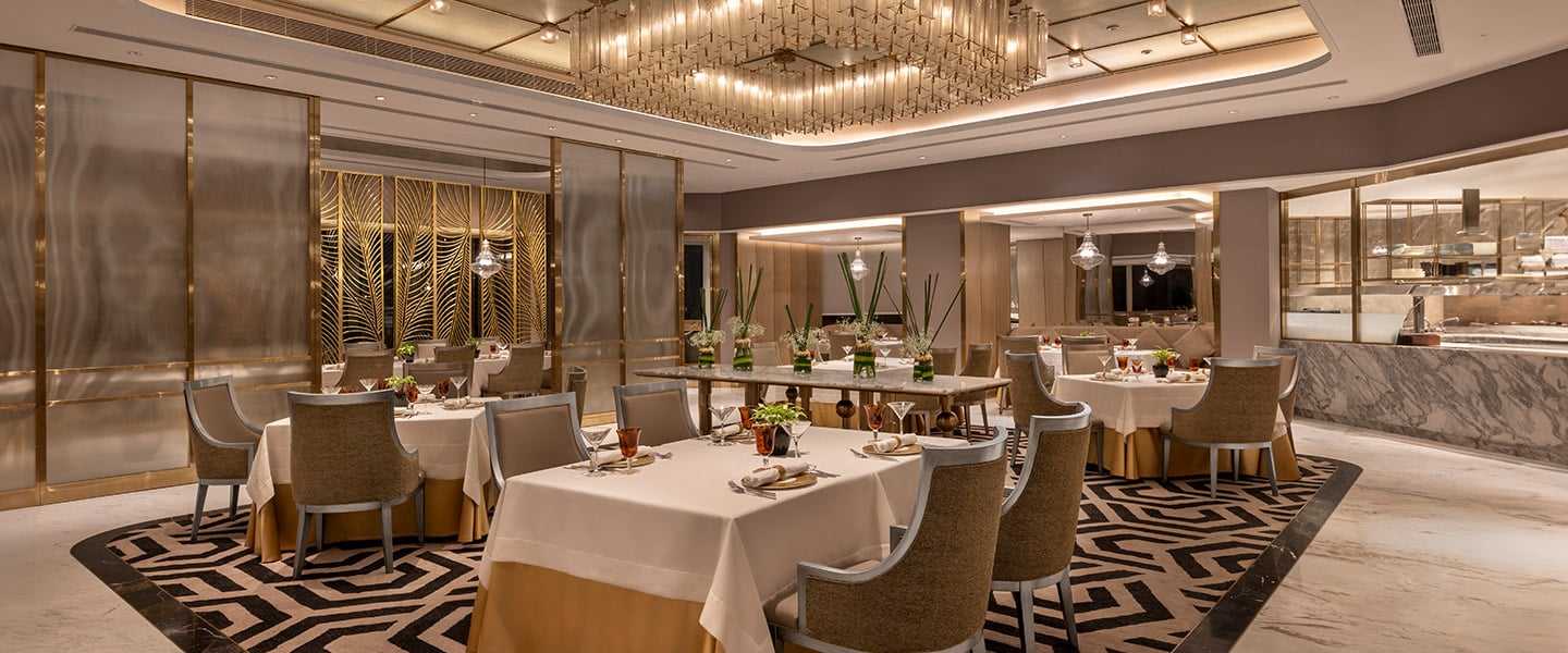 ITC Maurya, at the table
