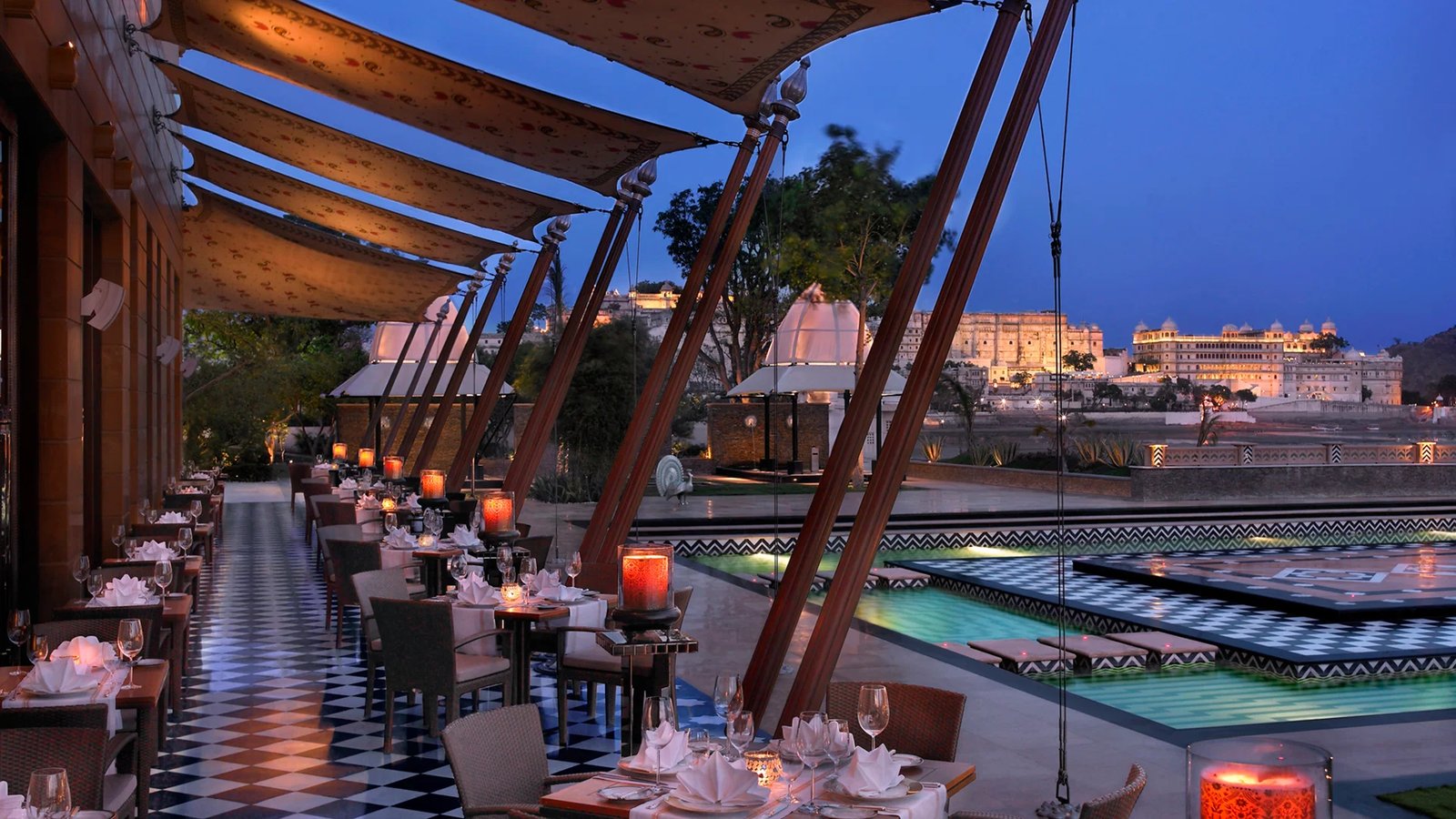The Leela Palace Udaipur, at the table