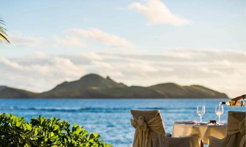 Tokoriki Island Resort, at the table