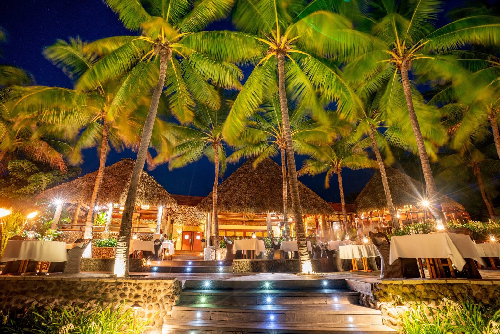 Likuliku Lagoon Resort, at the table