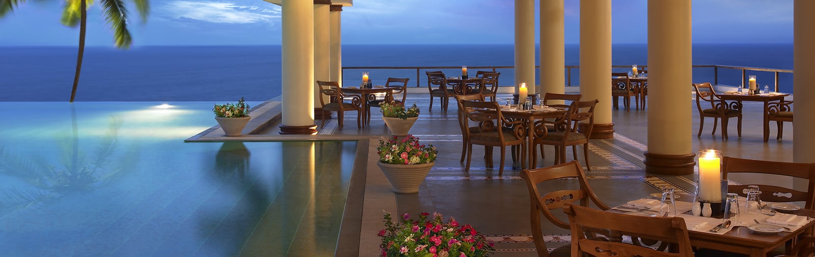 The Leela Kovalam, a Raviz Hotel, at the table