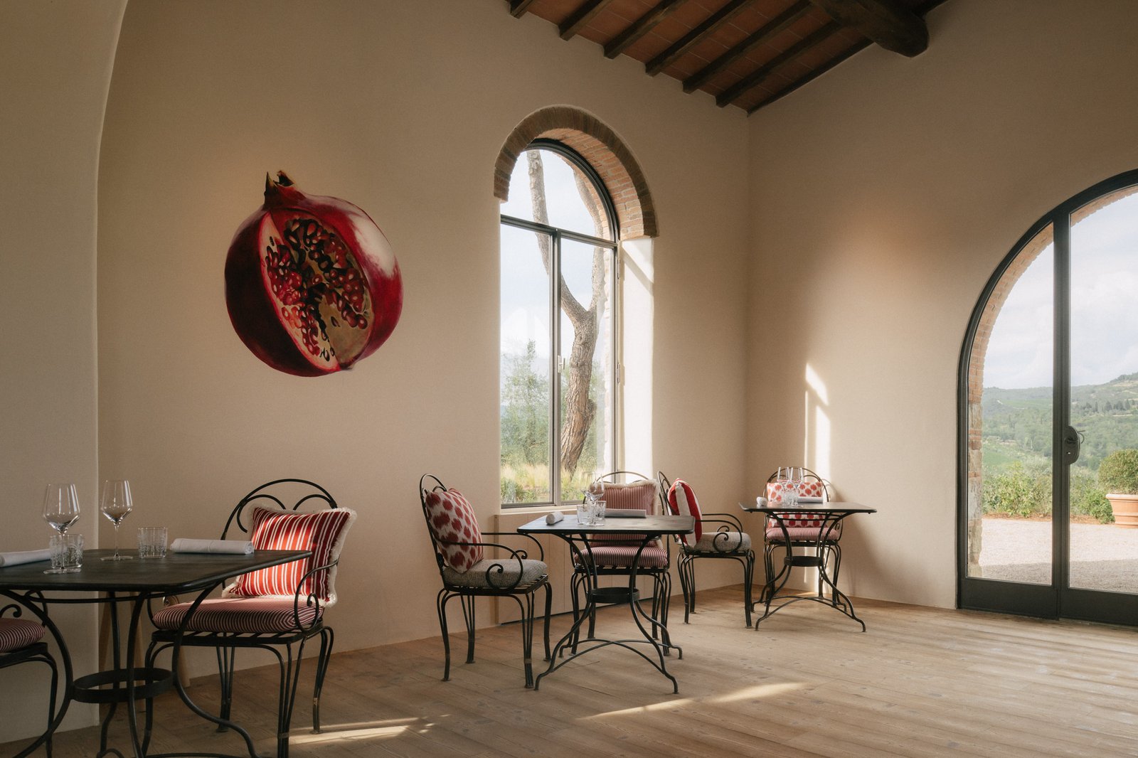 La Darbia in Chianti, at the table