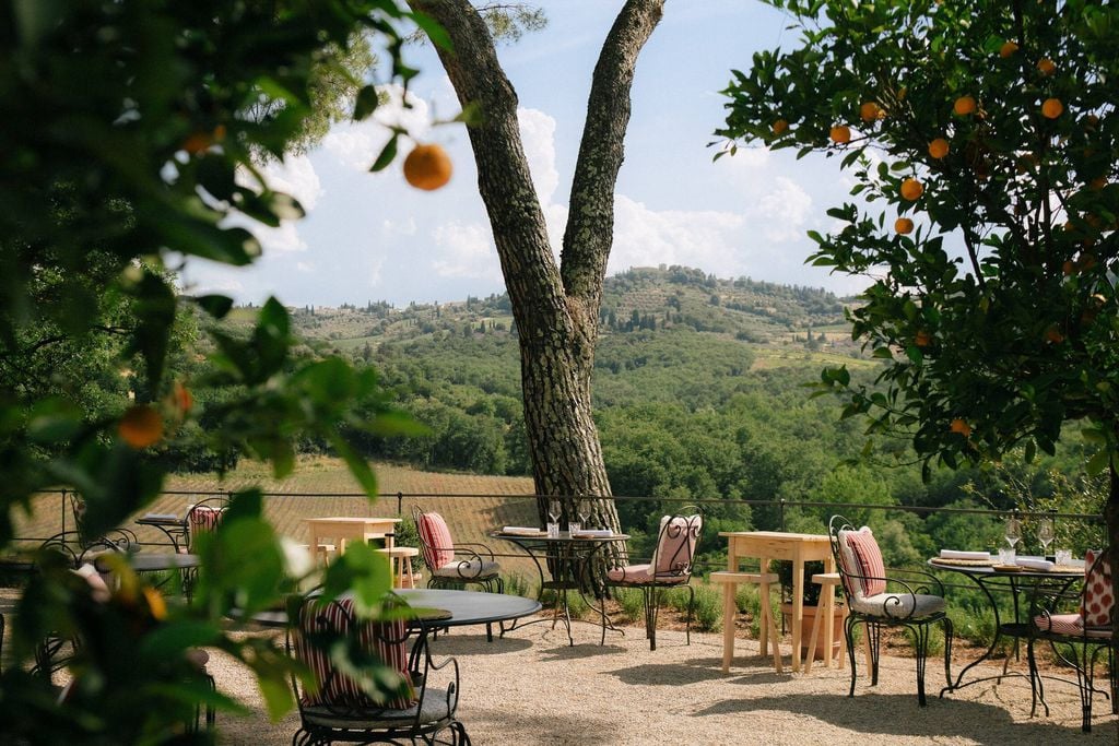 La Darbia in Chianti, at the table