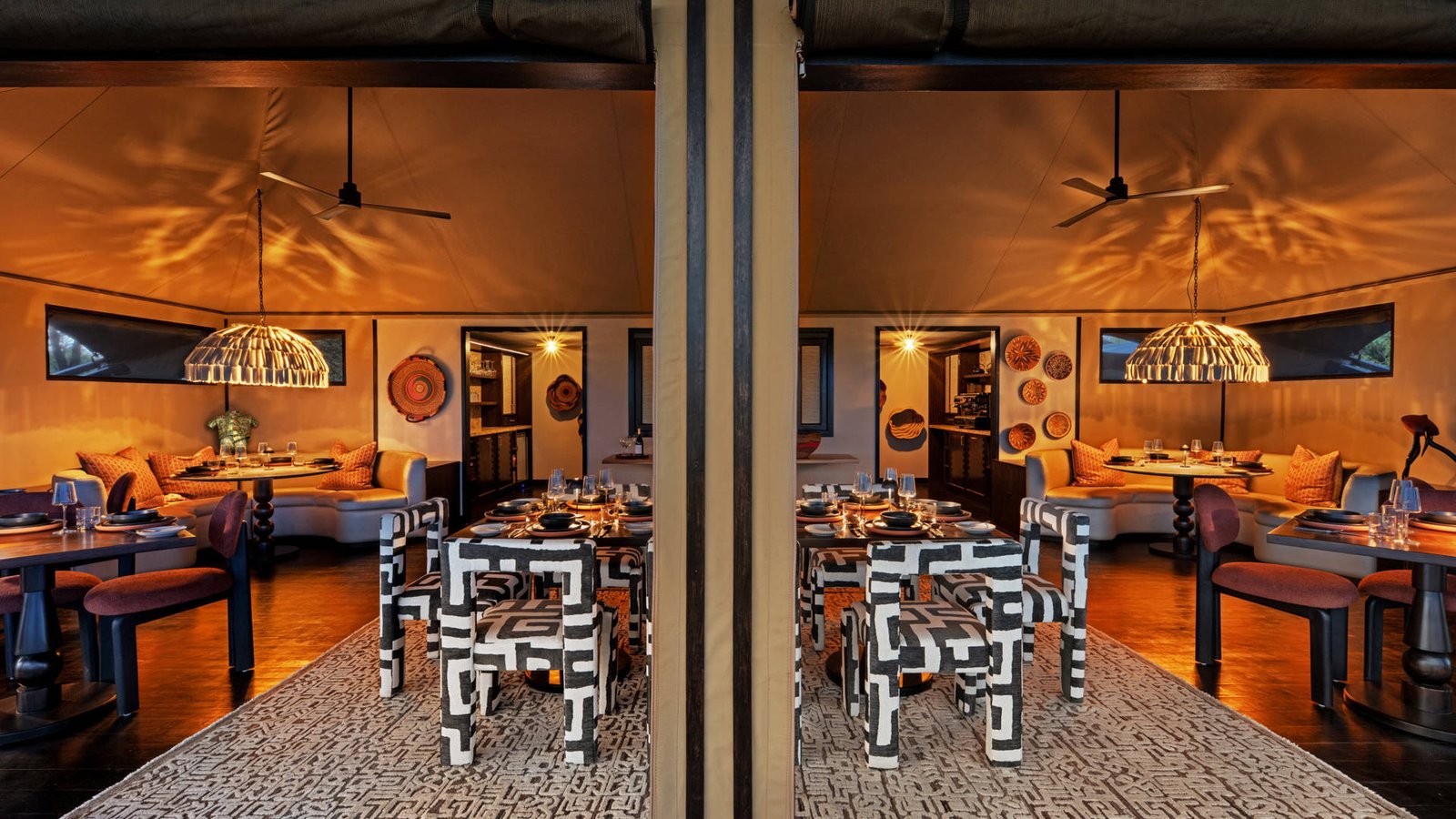 Mahali Mzuri, at the table