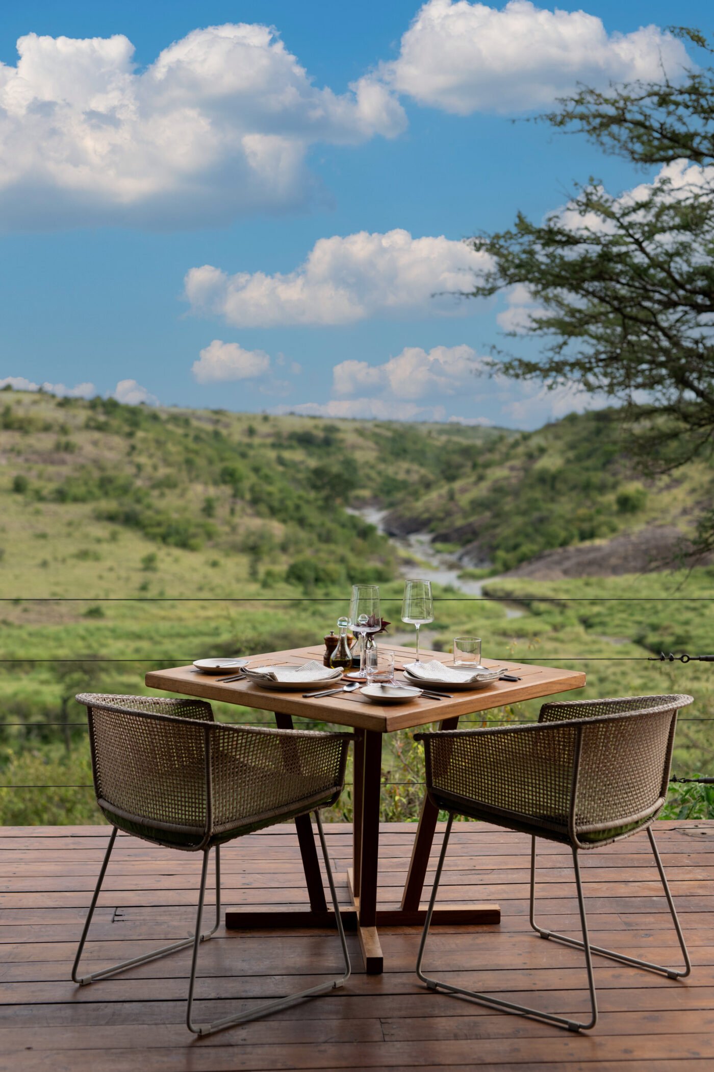 Mahali Mzuri, at the table