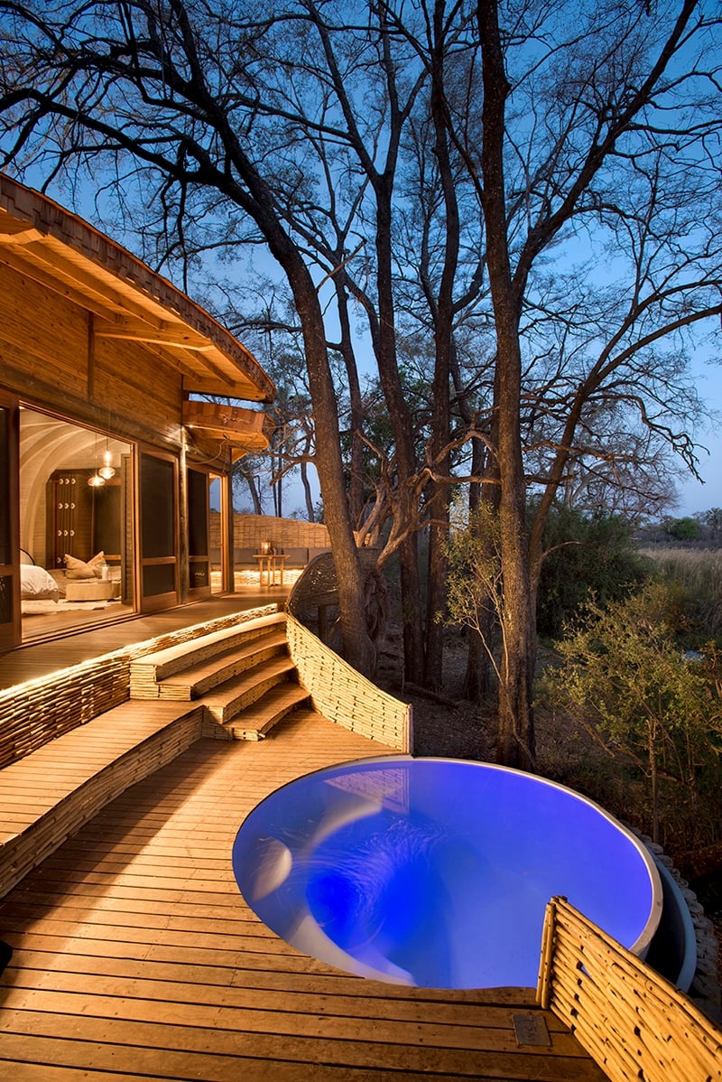 Sandibe Okavango Lodge, the pool