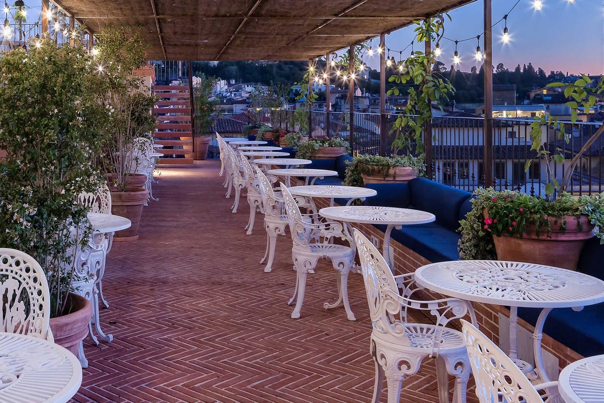 Hotel Calimala Florence, angel roofbar & dining