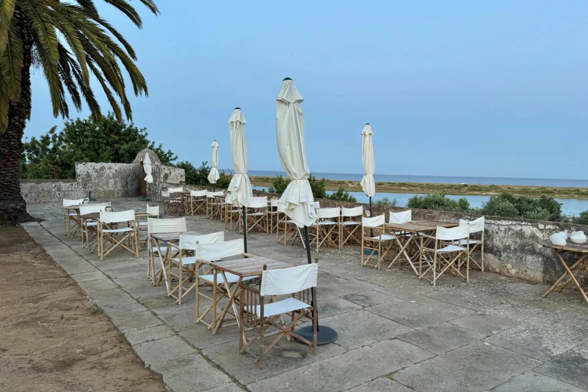 Forte de São João da Barra, bastion breakfast terrace