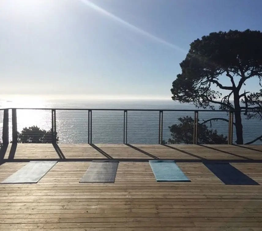 Timber Cove Resort, the gym and deck
