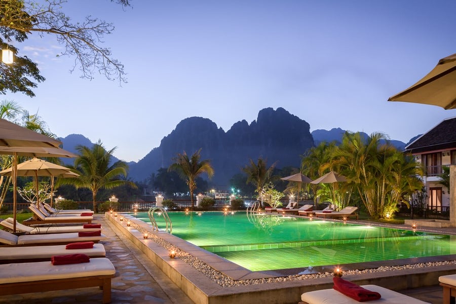Riverside Boutique Resort, the pool
