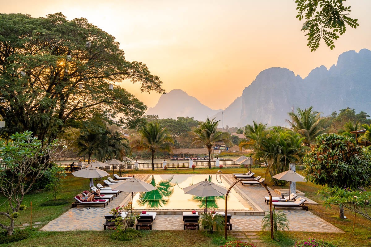 Riverside Boutique Resort, the pool