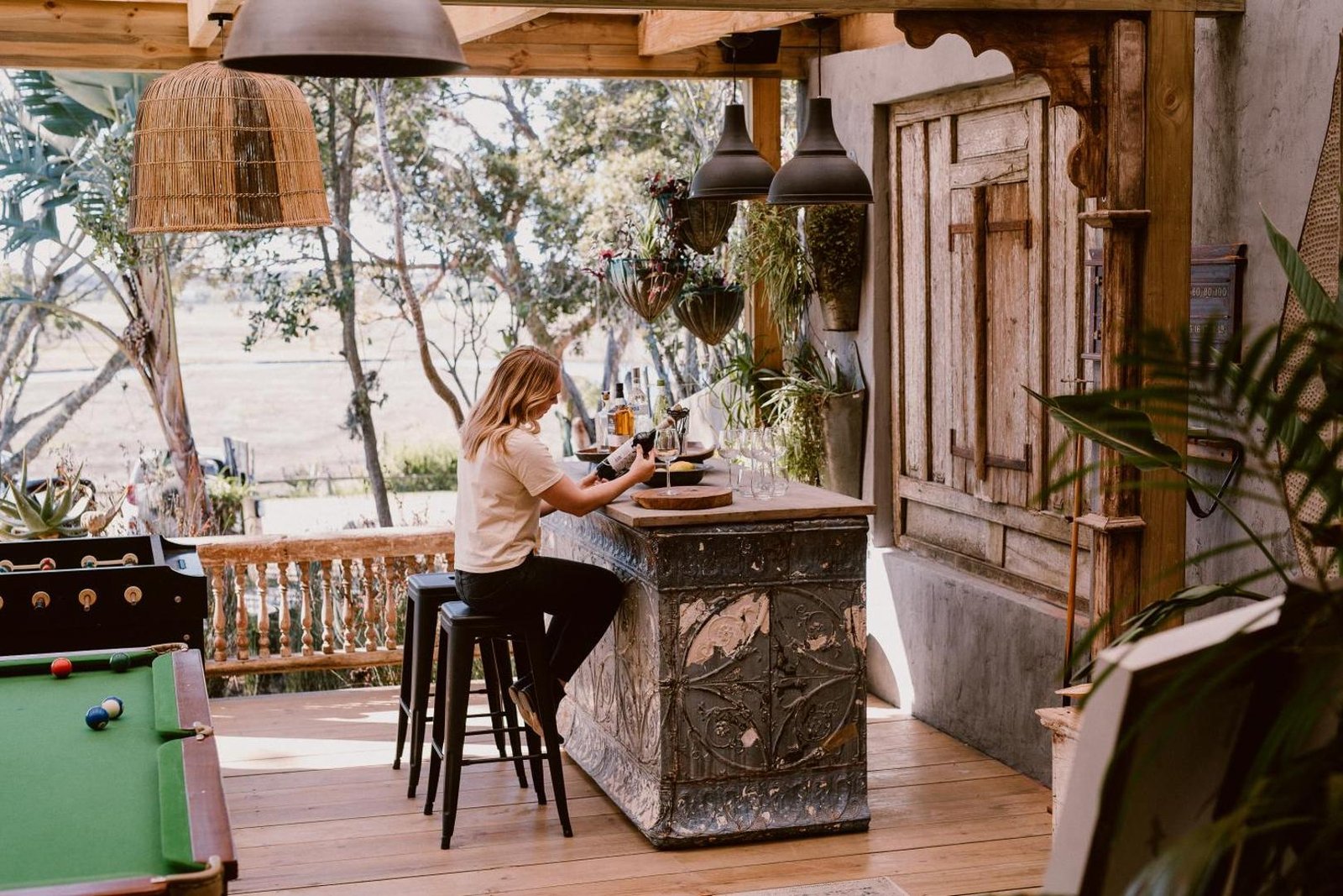 Emily Moon, at the table