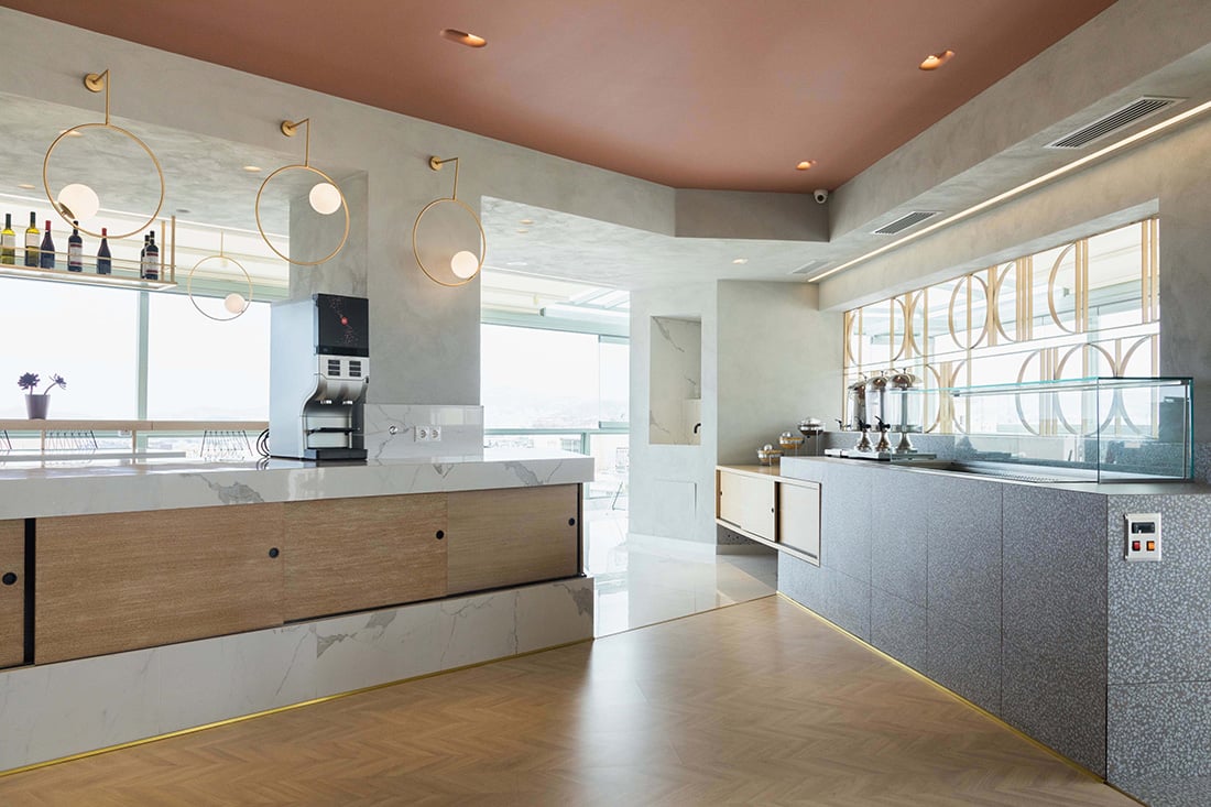 Evripides Hotel, 7th floor breakfast room