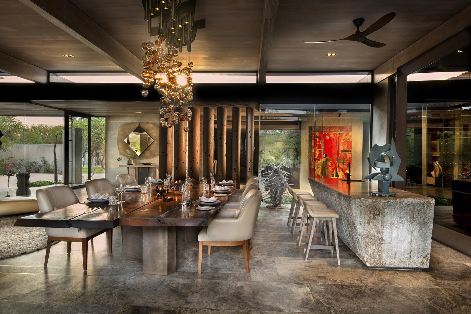 Cheetah Plains Private Game Reserve, at the table