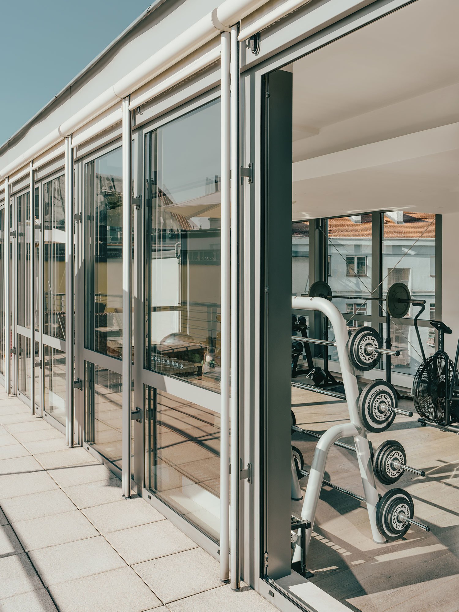 Hotel Josef, the rooftop gym