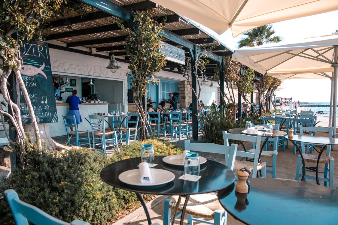Almyra Hotel, at the table