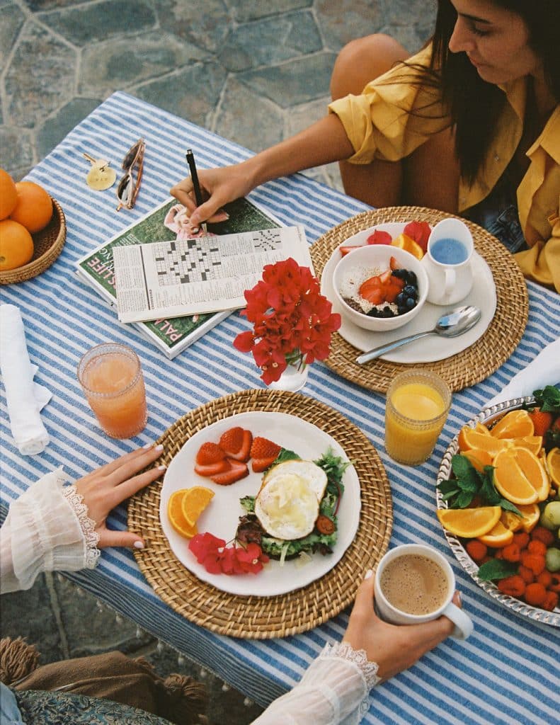 Korakia Pensione, at the table