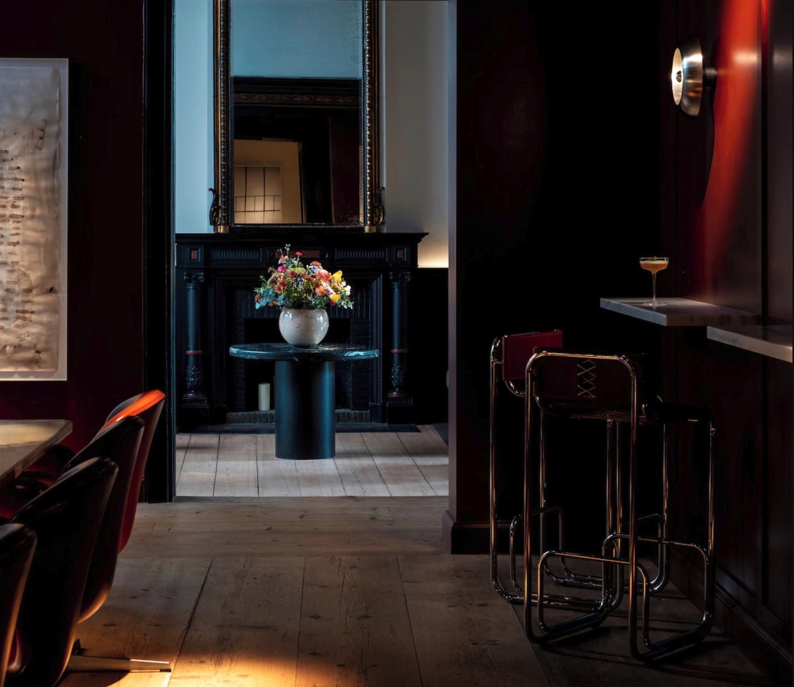 Hotel Julien, the bar and fireplace lounges