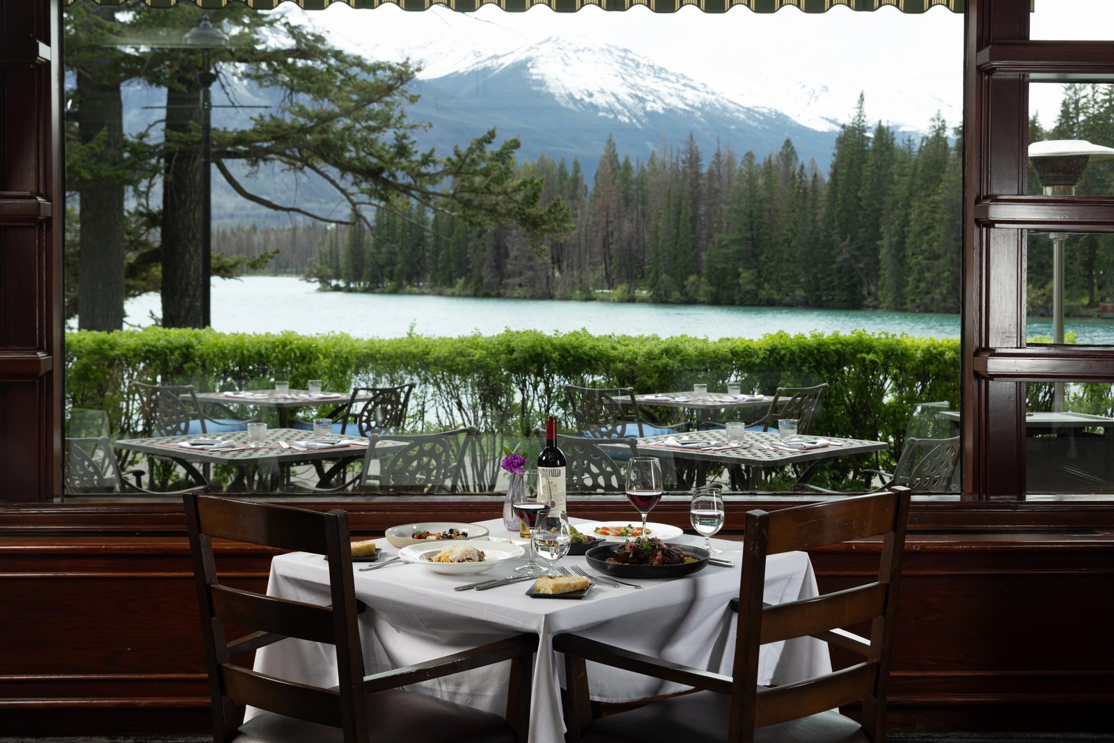 Fairmont Jasper Park Lodge, at the table