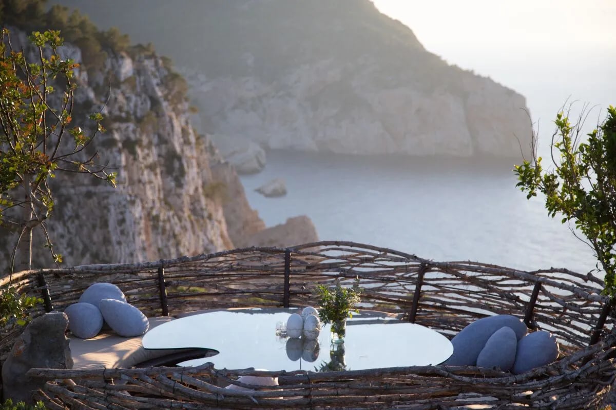 Hacienda Na Xamena, Ibiza, at the table