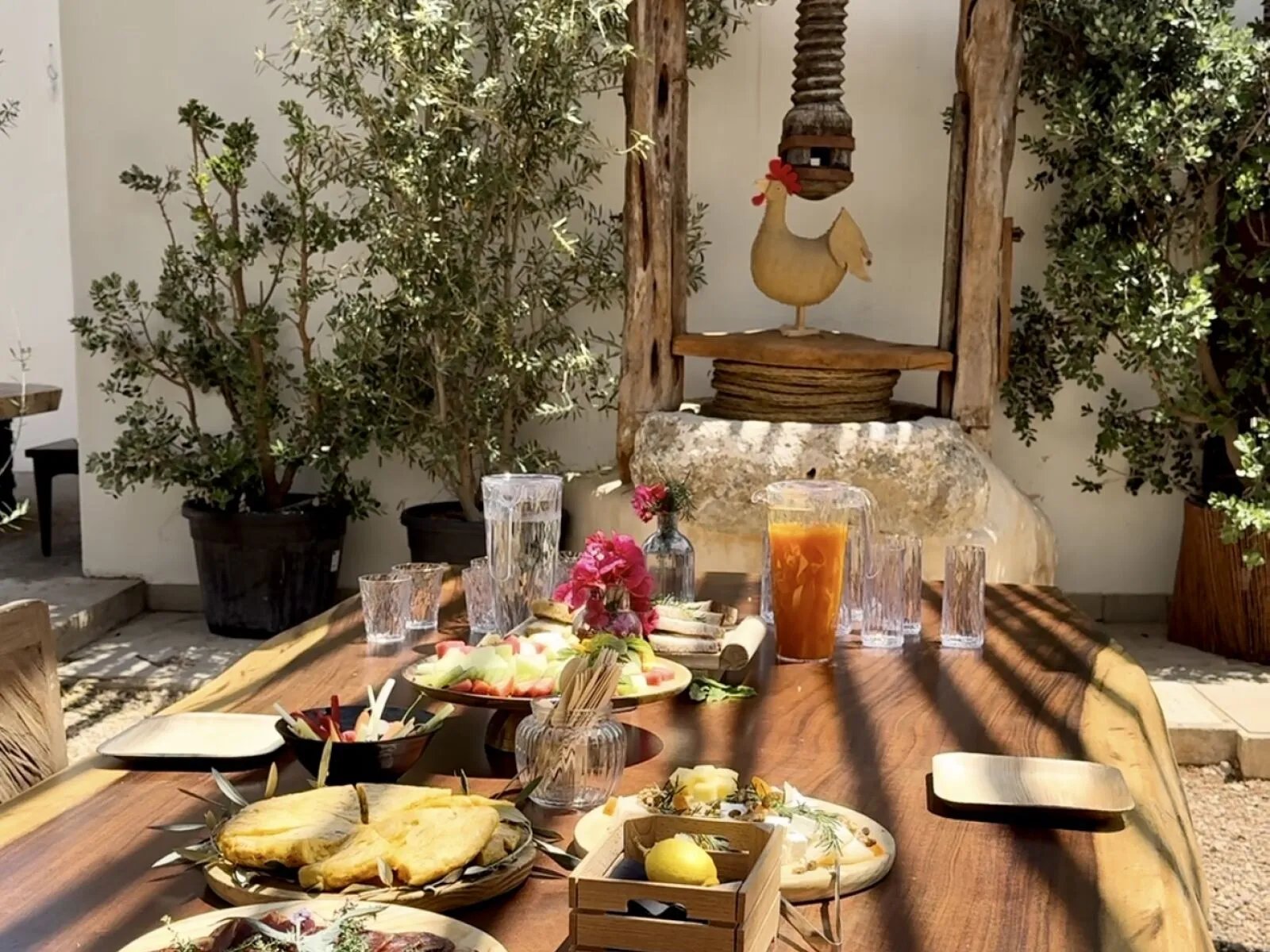 Hacienda Na Xamena, Ibiza, at the table