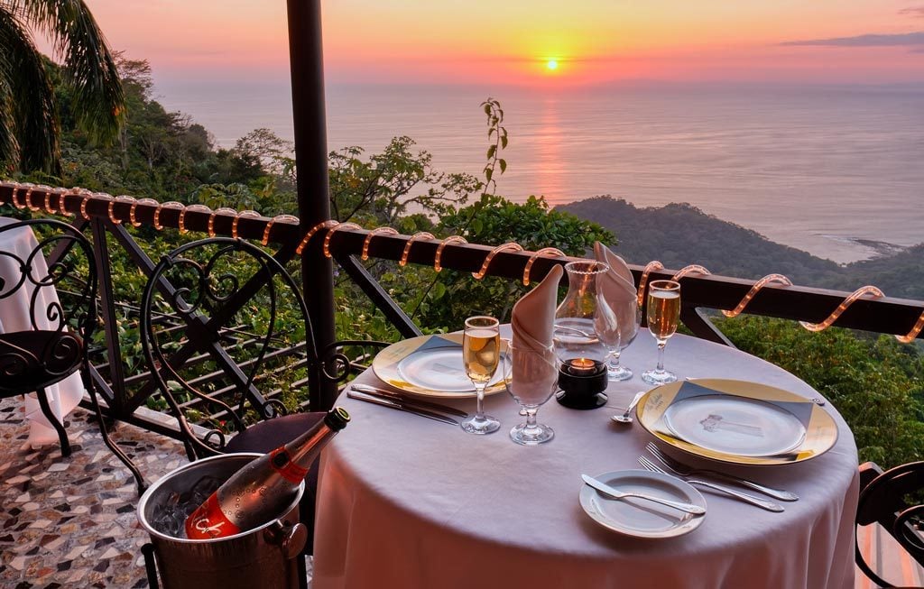 Villa Caletas Hotel, at the table