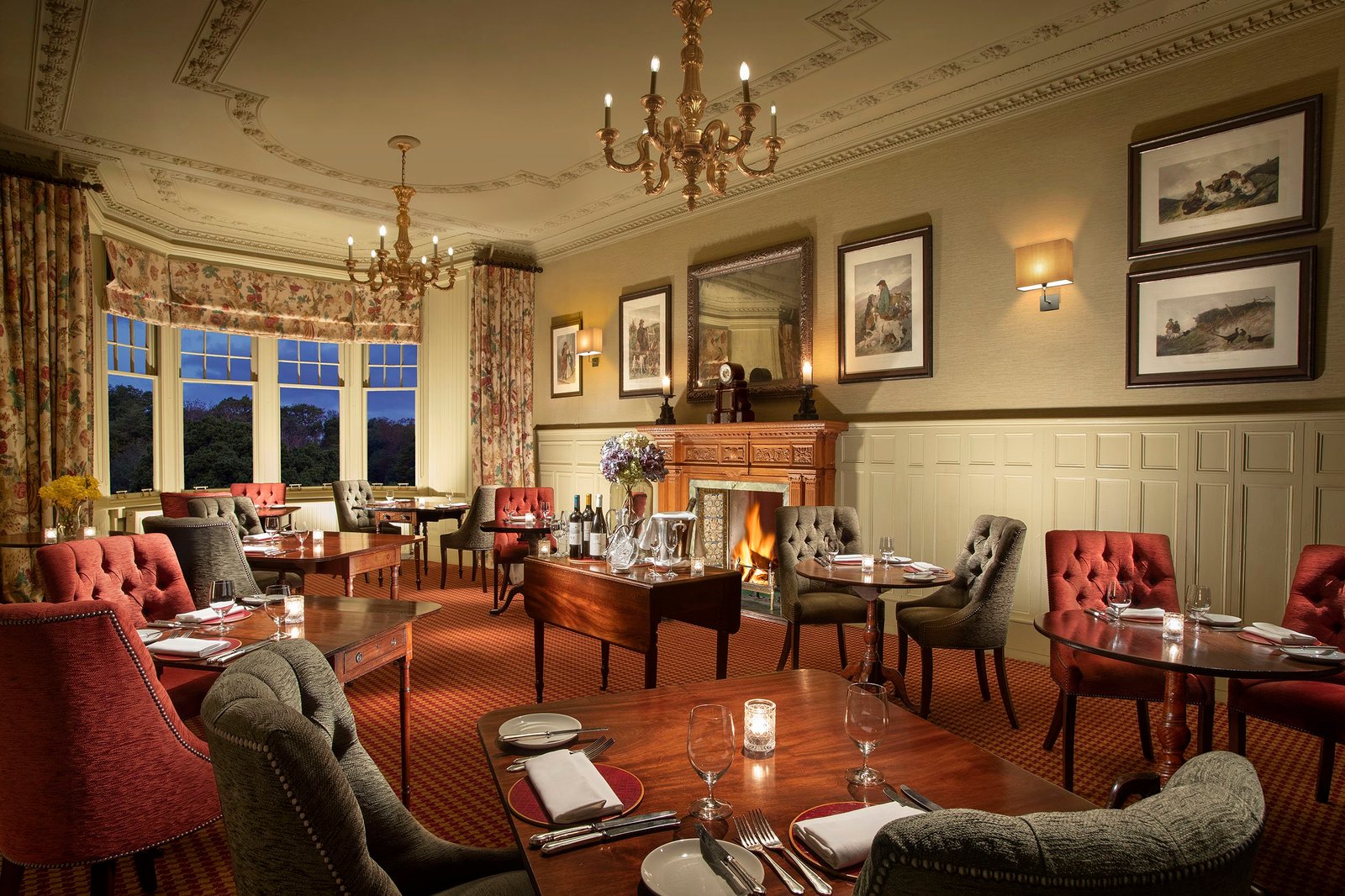 Isle of Eriska Hotel & Spa, the main house restaurant