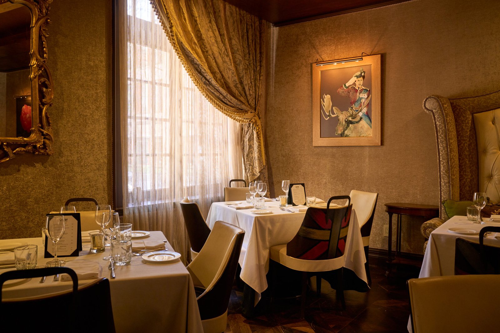 Windsor Arms Hotel, at the table