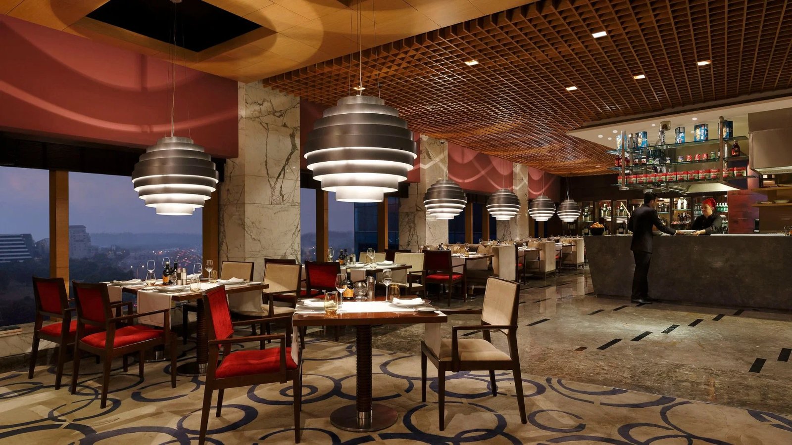 The Leela Ambience Gurugram Hotel & Residences, at the table