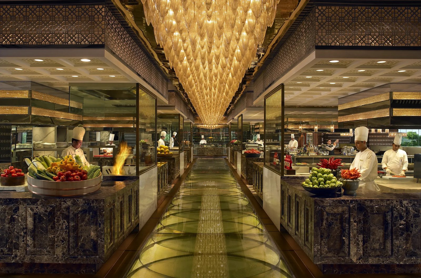 The Leela Ambience Gurugram Hotel & Residences, at the table