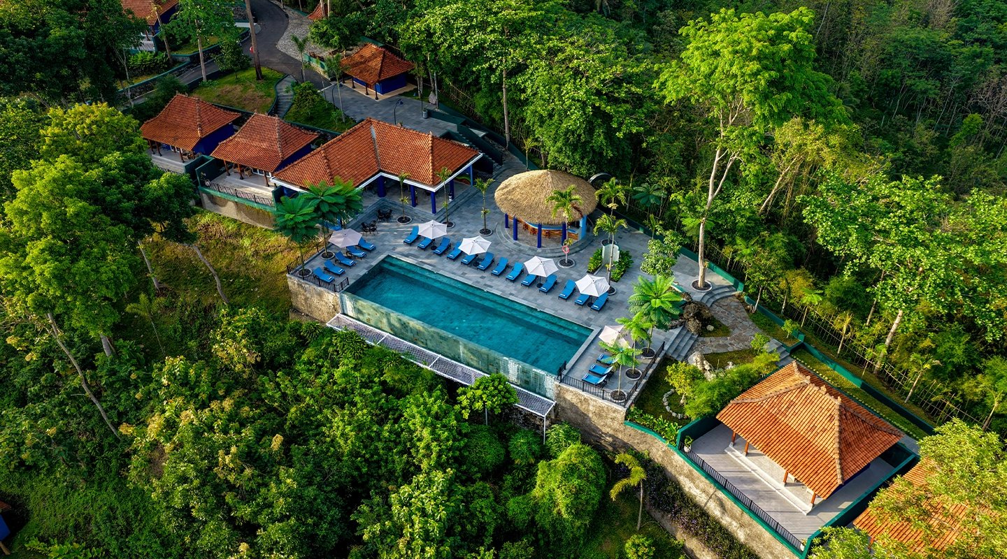 Villa Borobudur Resort, the pool