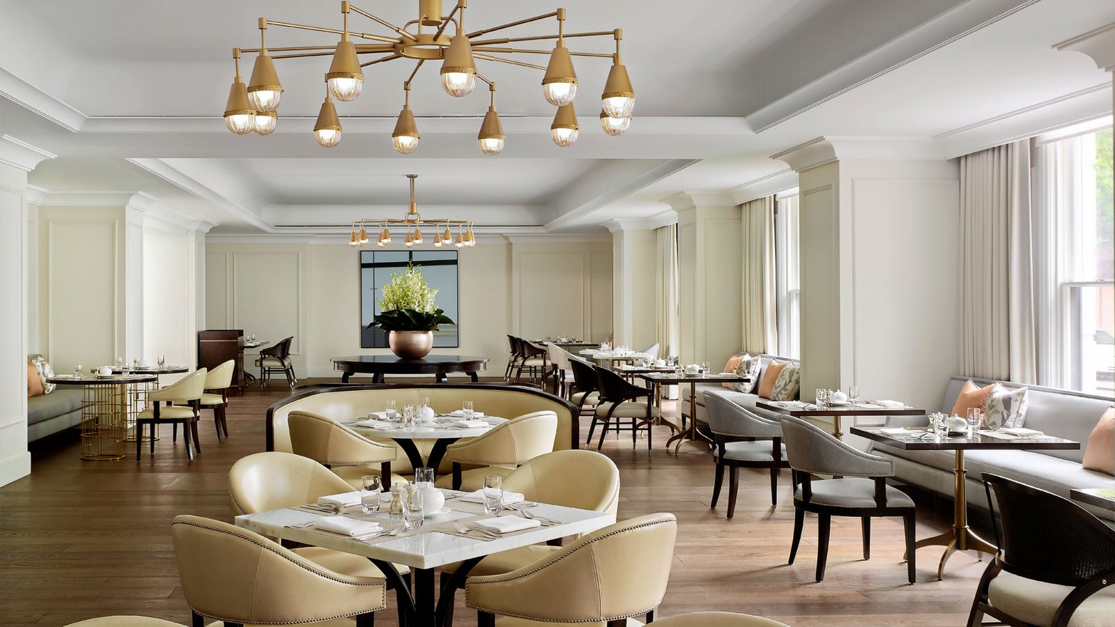 The Langham Hotel, at the table