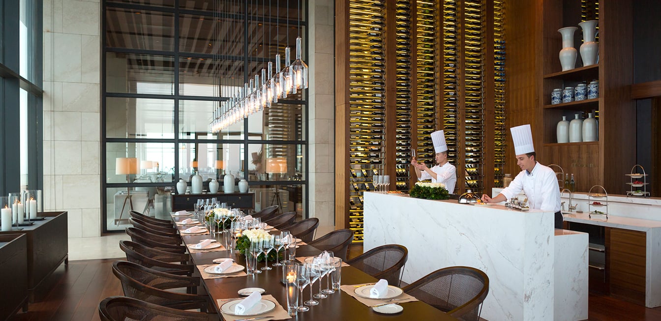 The Lalu Qingdao, at the table