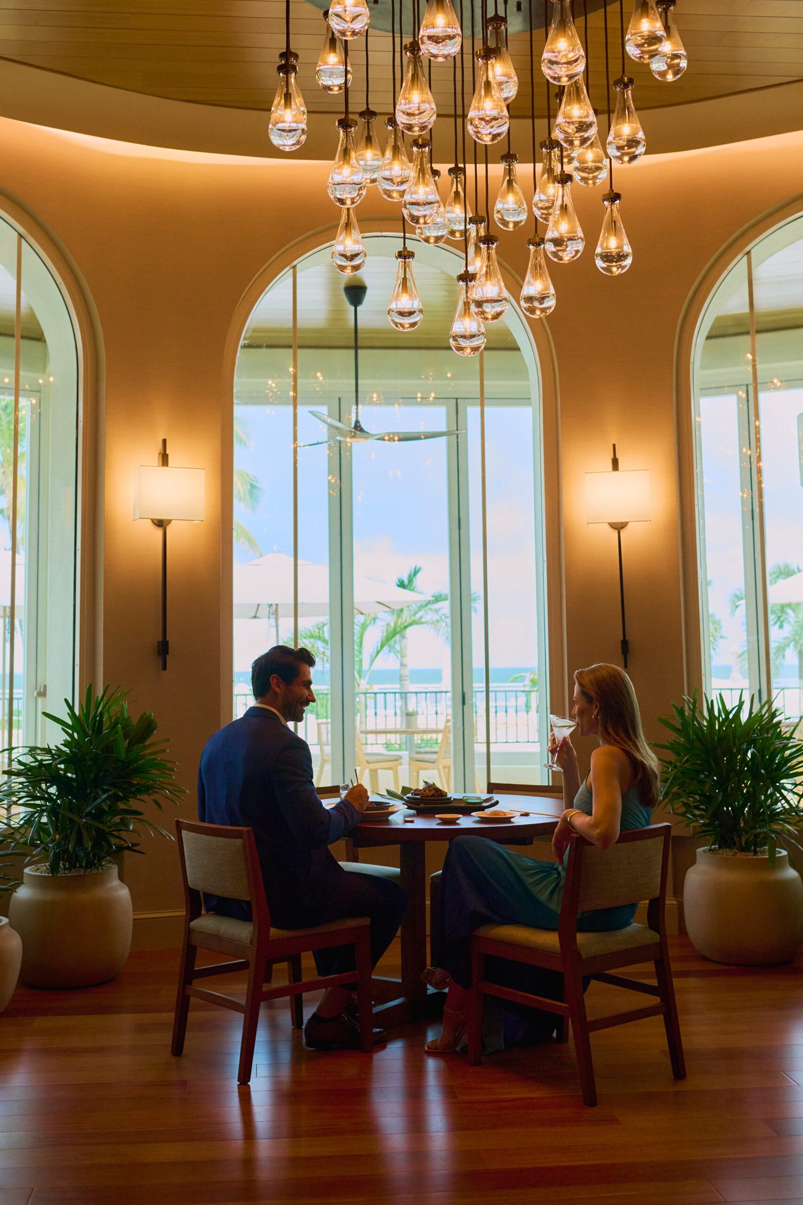 Eau Resort & Spa, at the table