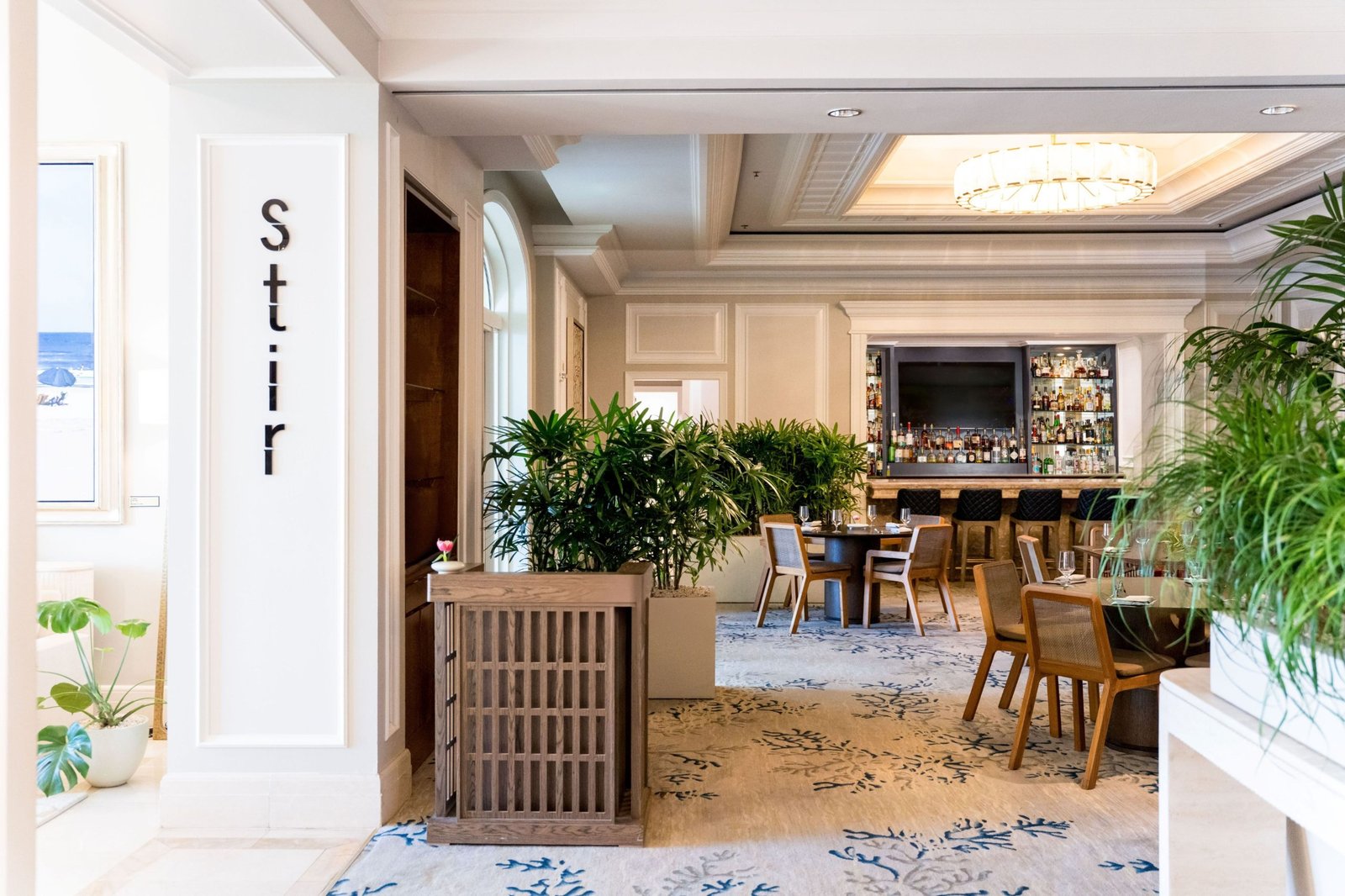 Eau Resort & Spa, at the table