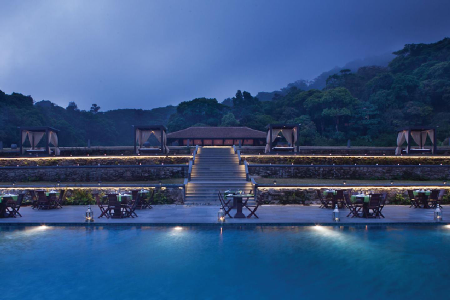 Taj Madikeri Resort & Spa, Coorg, poolside grills