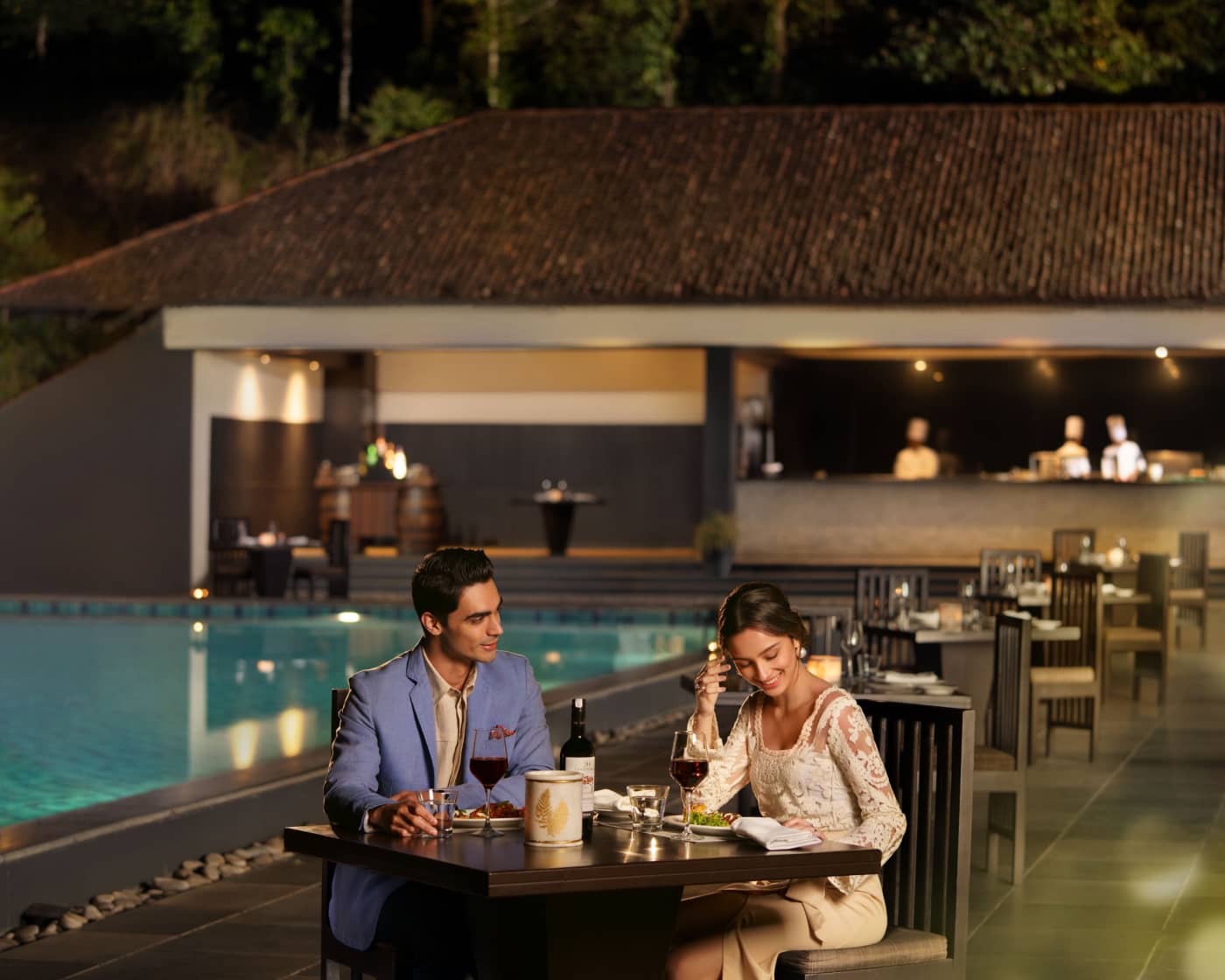 Taj Madikeri Resort & Spa, Coorg, poolside grills