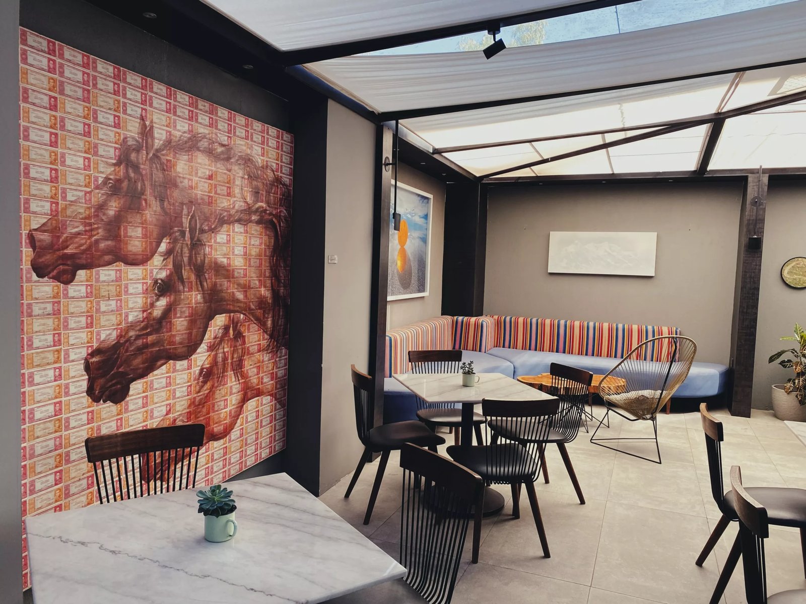 Atix Hotel, at the table
