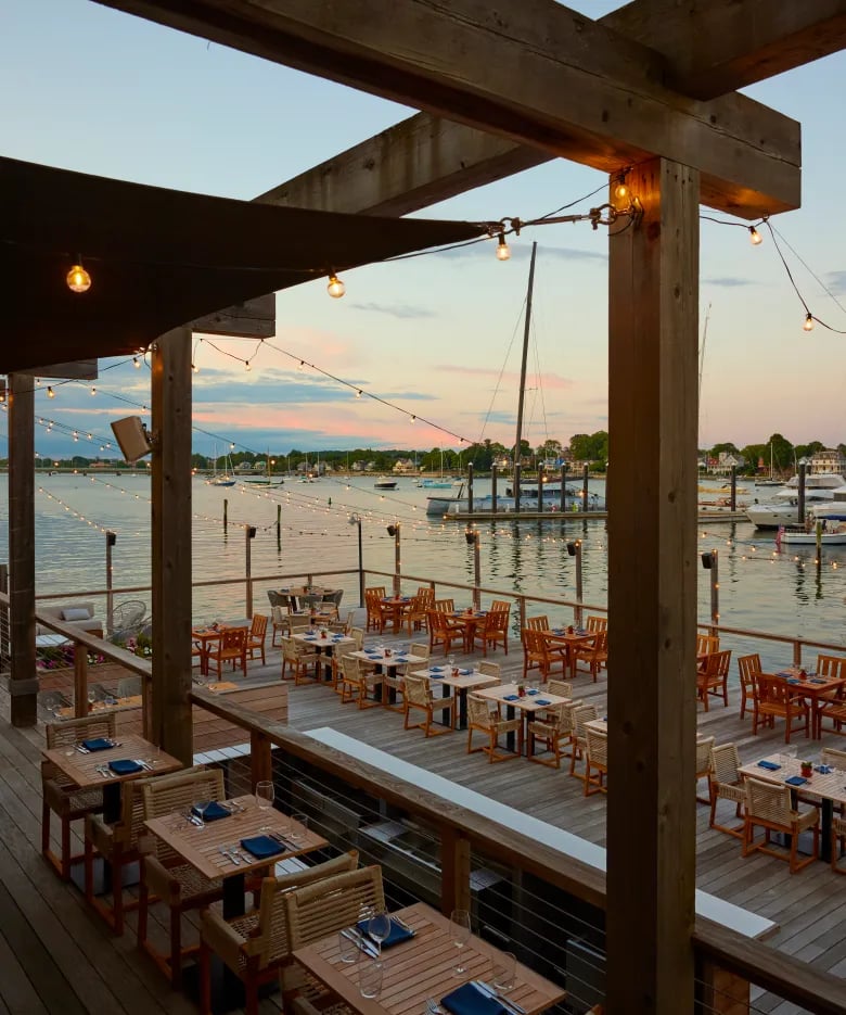 Newport Harbor Island Resort, at the table