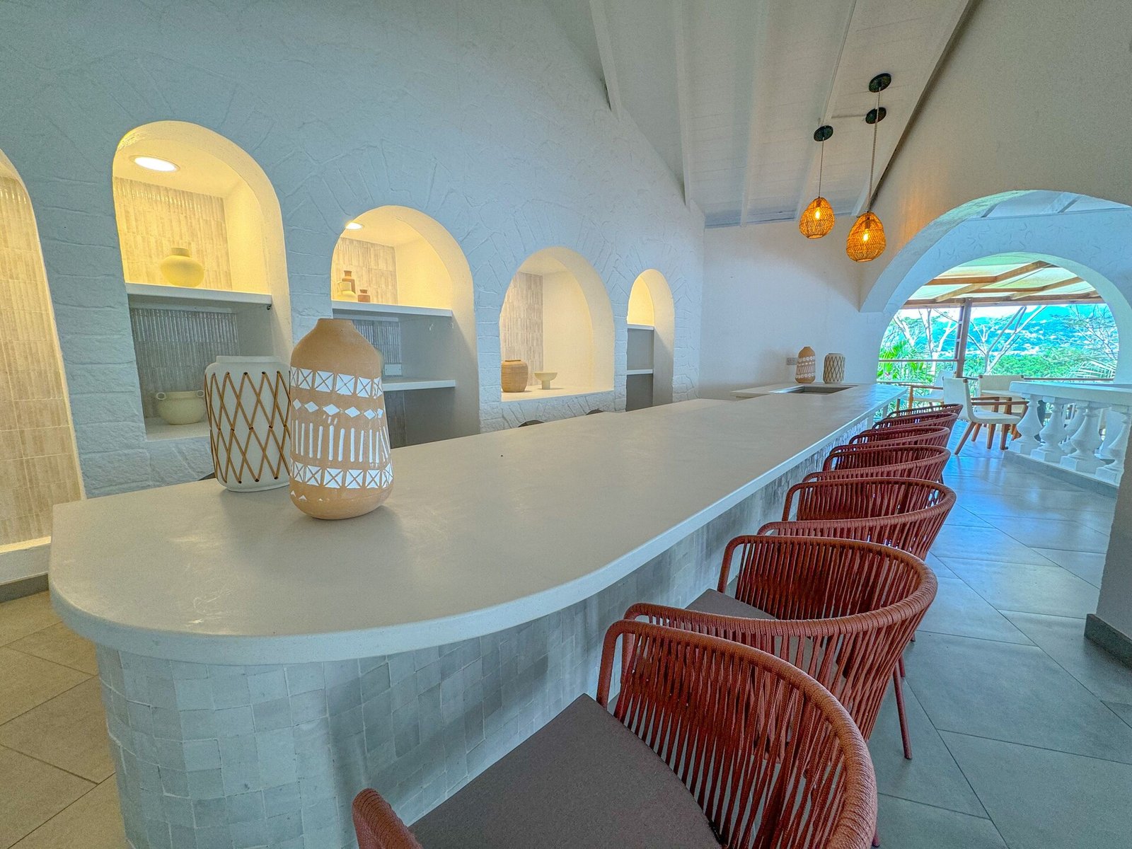 Mount Cinnamon Beach Resort, at the table