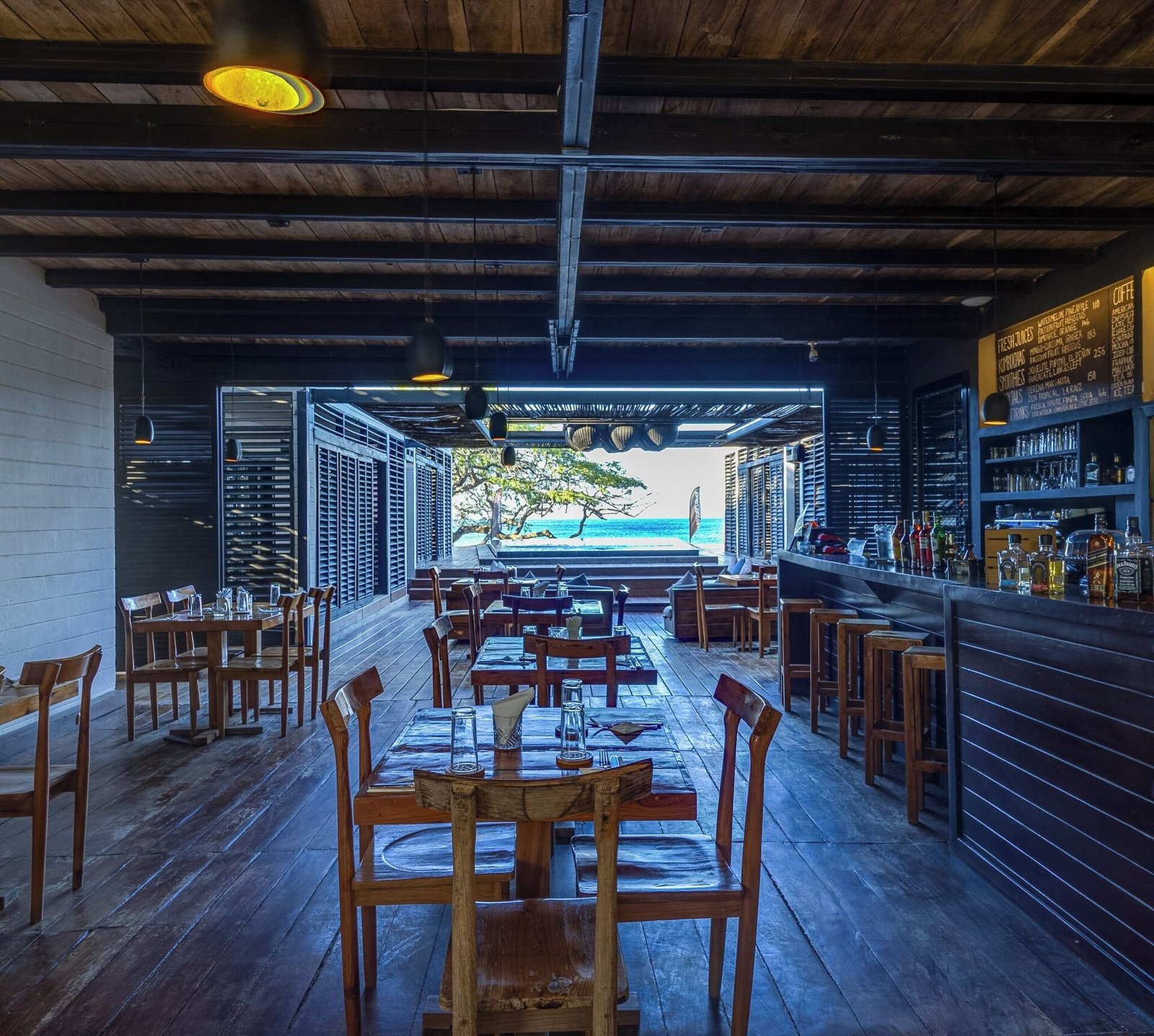 99 Surf Lodge, at the table