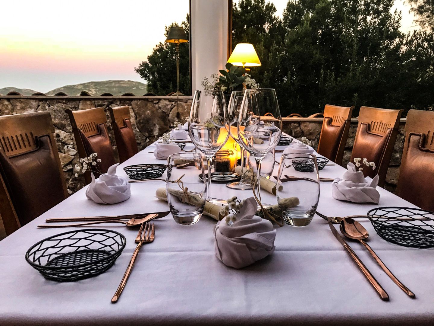 Hôtel U Capu Biancu, at the table