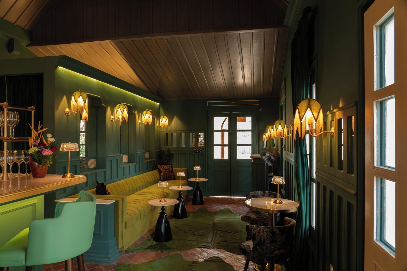 Satri House, at the table