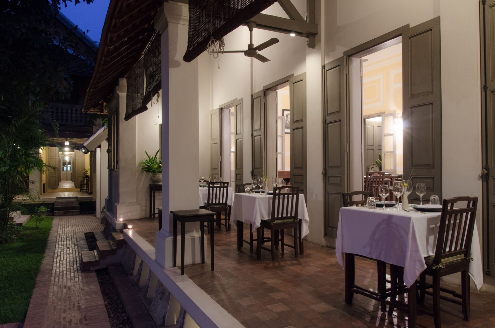 Satri House, at the table