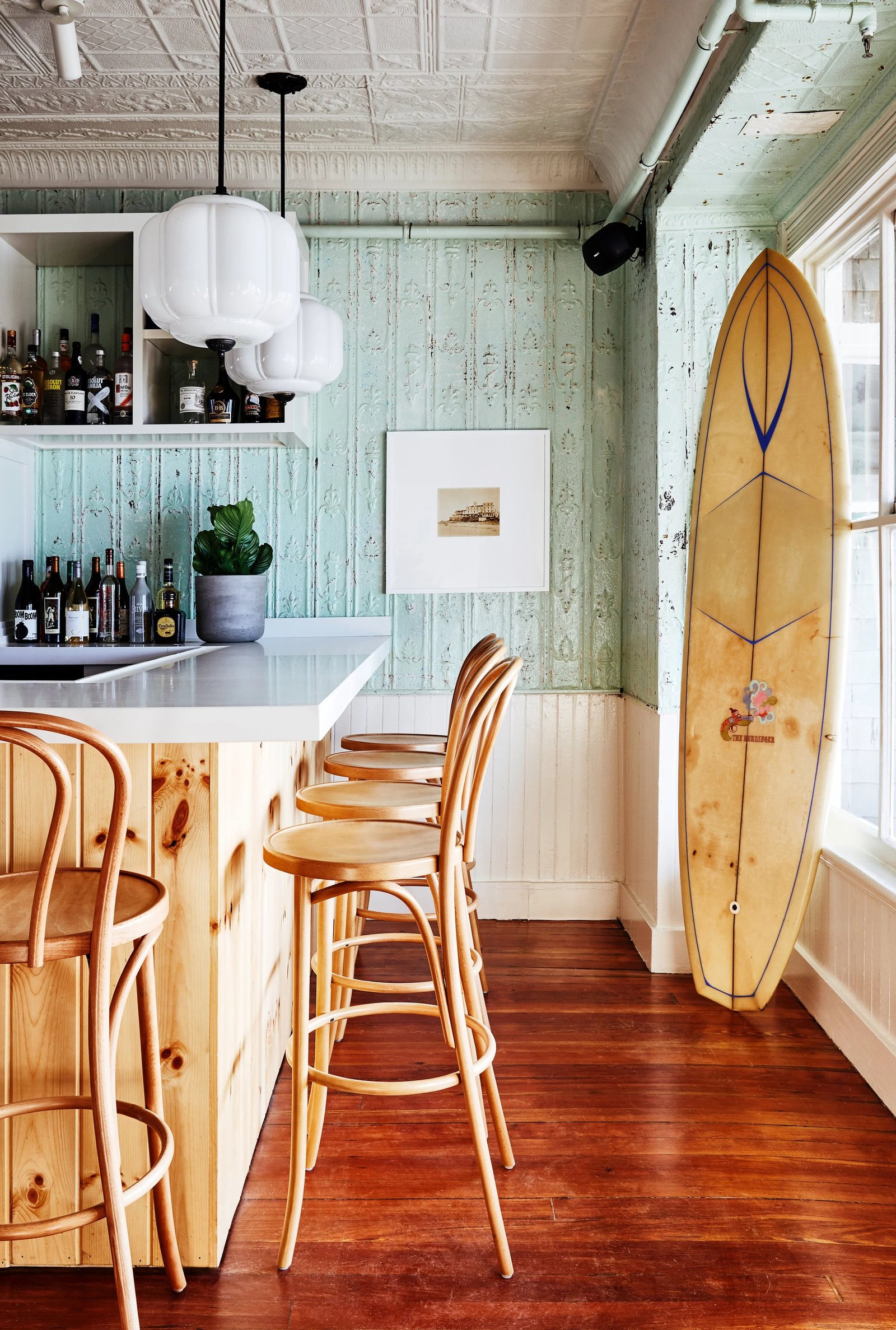 Block Island Beach House, at the table