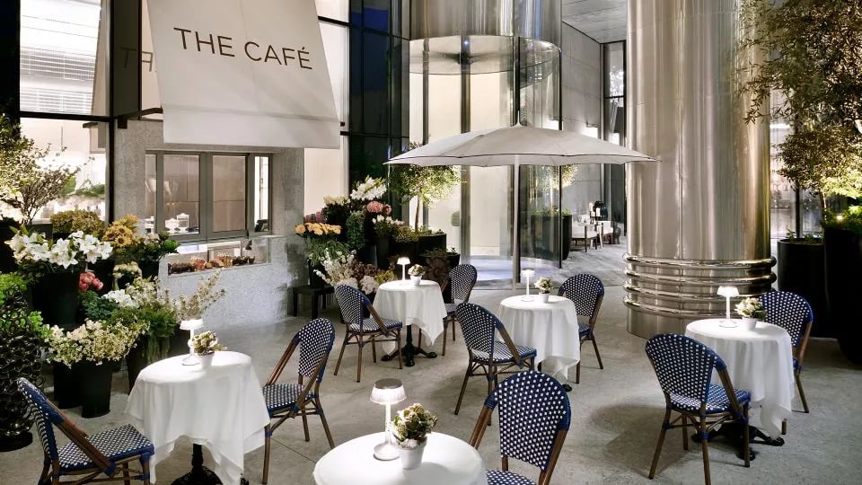 Address Downtown, at the table