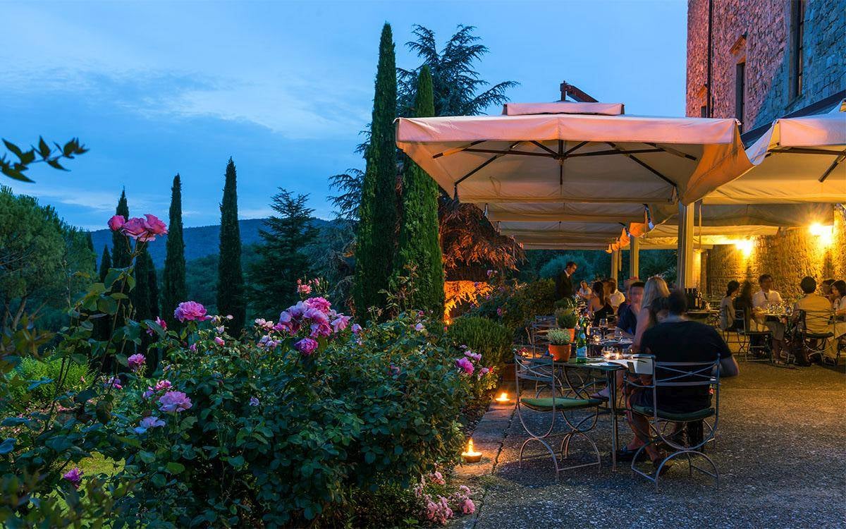 Castello di Spaltenna, la terrazza restaurant