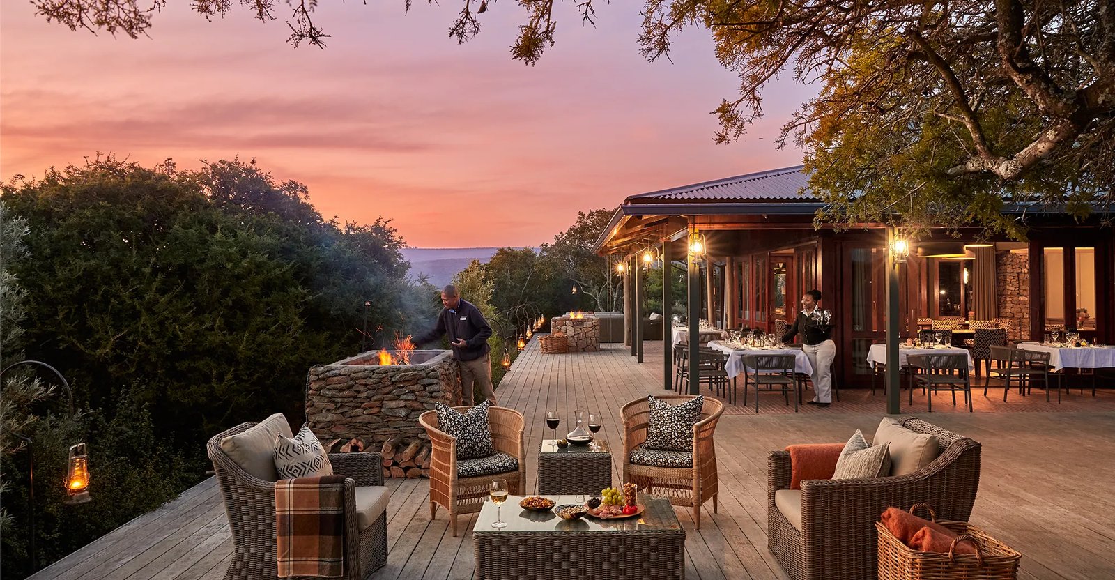Kwandwe Ecca Lodge, at the table