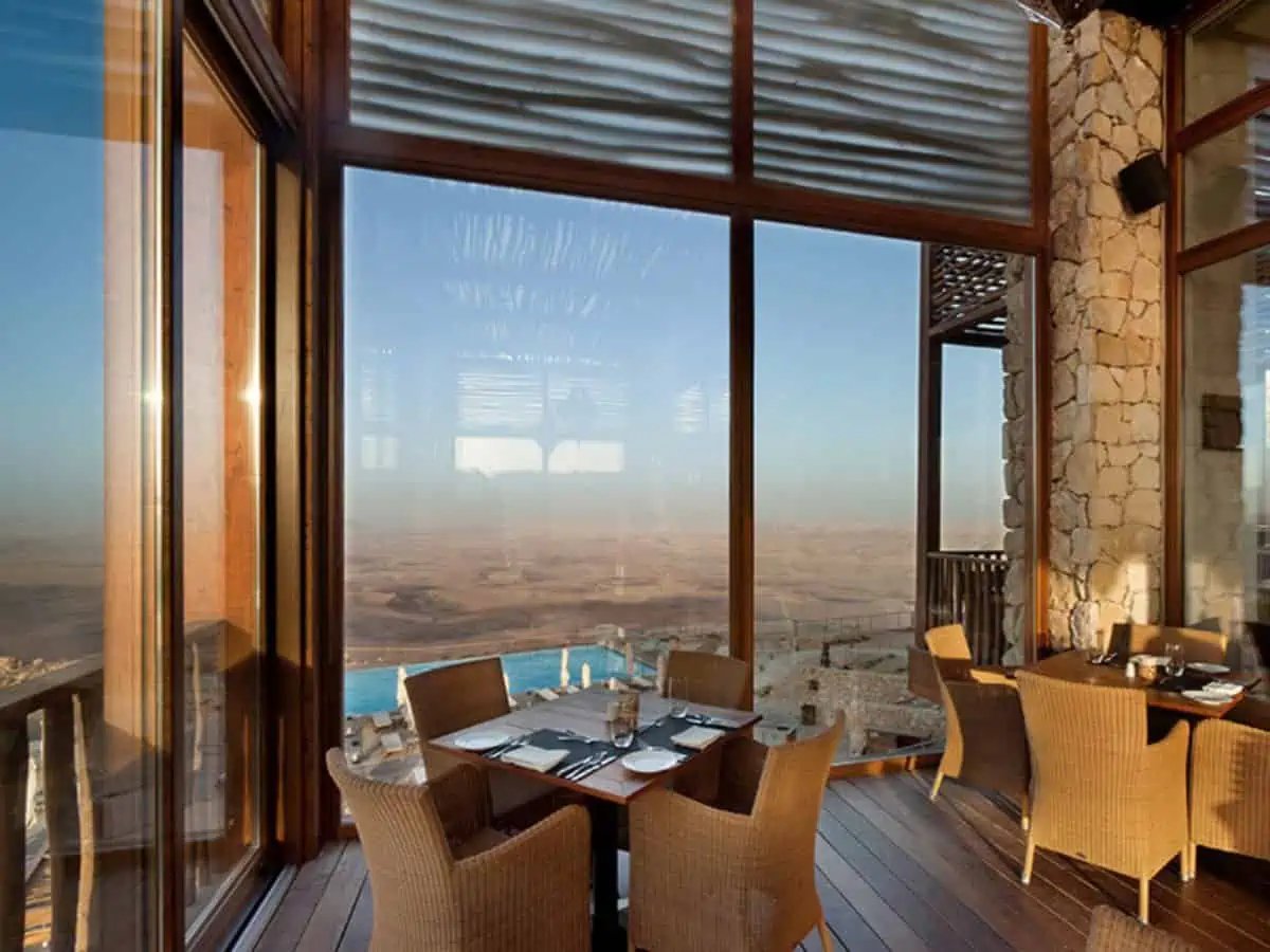Beresheet Hotel, at the table