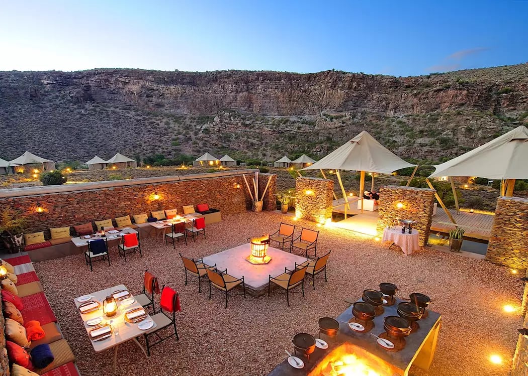 Dwyka Tented Lodge (Sanbona Wildlife Reserve), open-air boma
